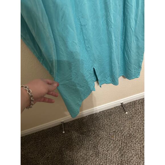 Athleta Dress Size 2X Teal Athletic Sleeveless Gym Yoga Comfort Loungewear Maxi - Picture 9 of 10